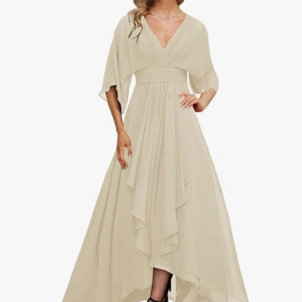 NWT - Mother of the Bride Dress - Size 8 - Champagne Color